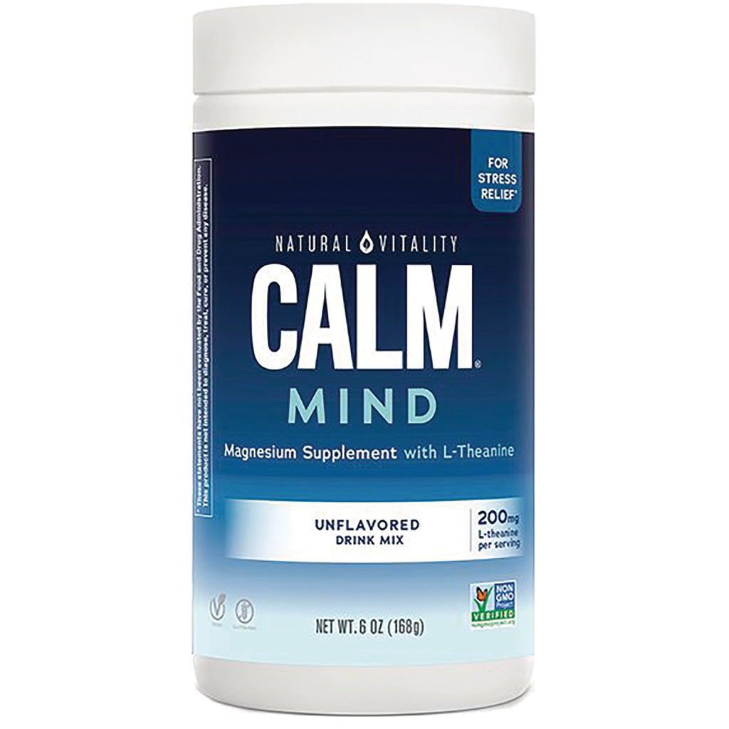 NVT067 | Natural Vitality CALM MIND magnesium supplement unflavored drink mix container - Thumbnail