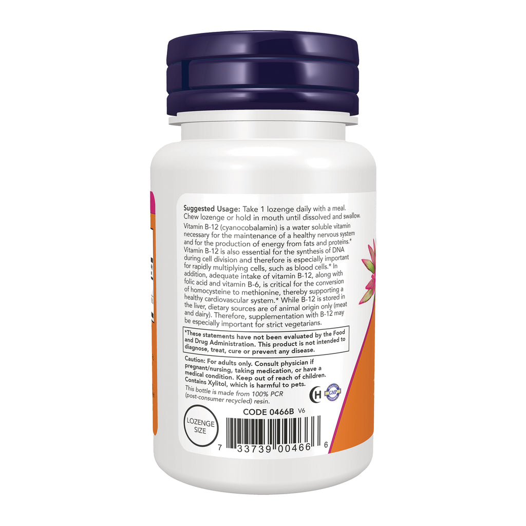NWF023 | Back label of white supplement bottle showing suggested usage, warnings, and barcode - Thumbnail
