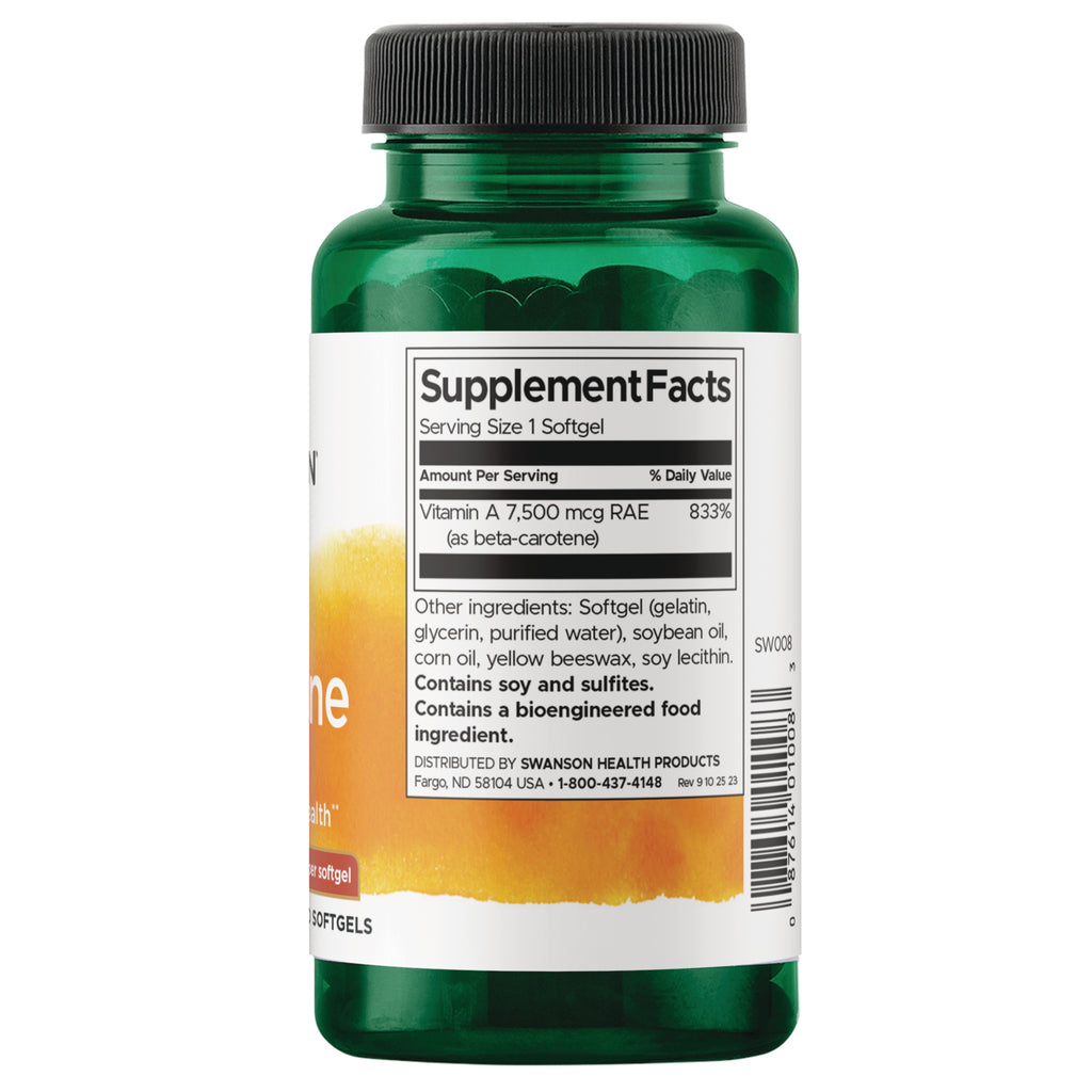 SW008 | Back label with supplement facts and serving information - Thumbnail