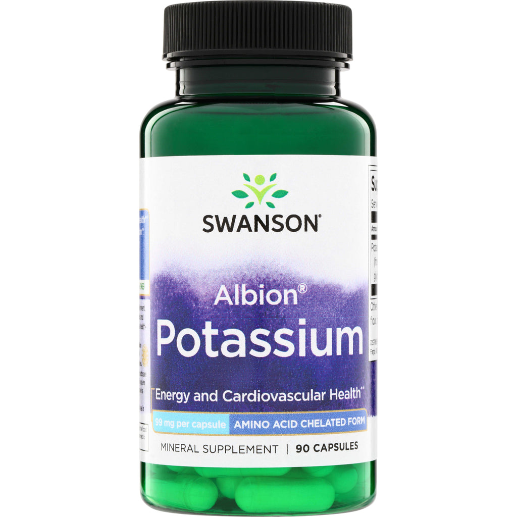 SWU069 | Swanson Albion Potassium, 99 mg per capsule, amino acid chelated form, 90 capsules - Thumbnail