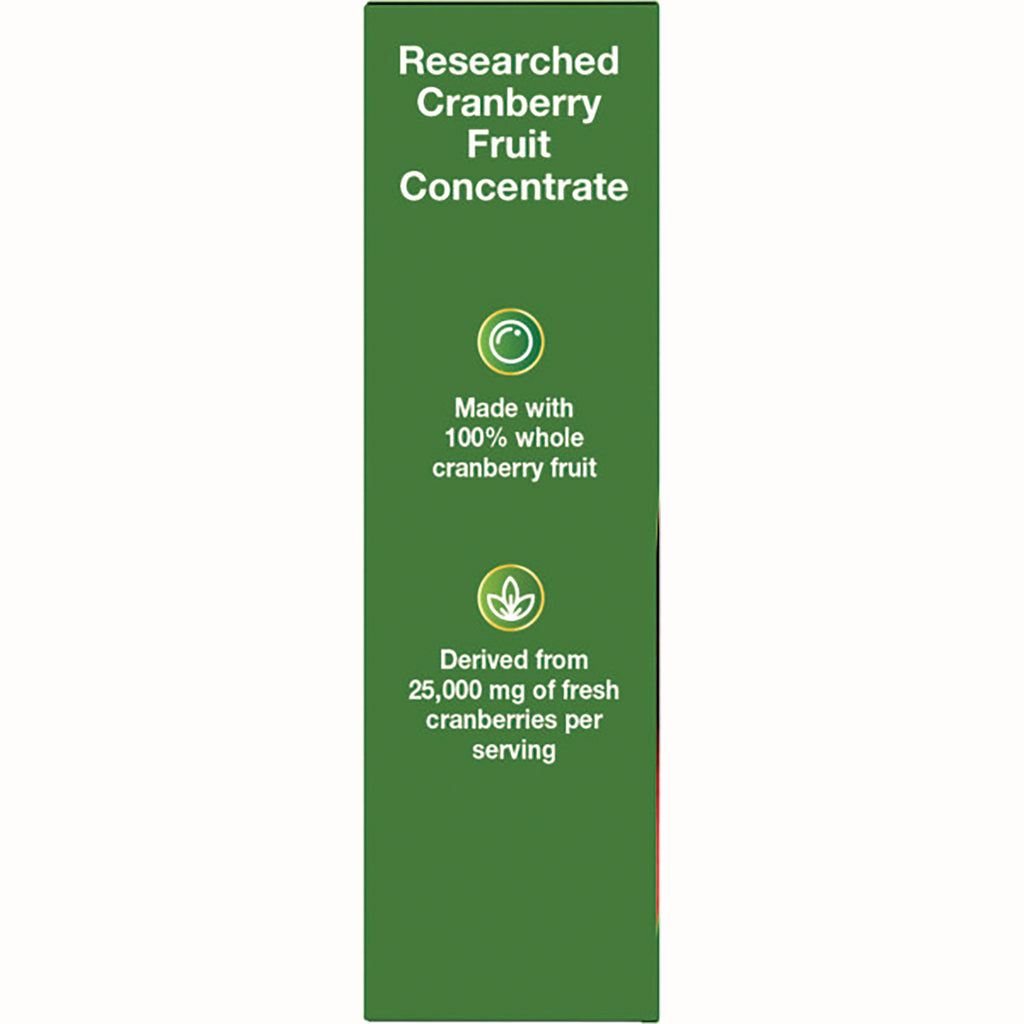 NW679 | Back panel stating Researched Cranberry Fruit Concentrate, made with 100% whole cranberry fruit, derived from 25,000 mg fresh cranberries per serving - Thumbnail