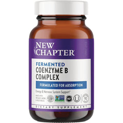 NWC301 | New Chapter fermented Coenzyme B Complex supplement bottle with purple label and white cap, 90 vegetarian tablets