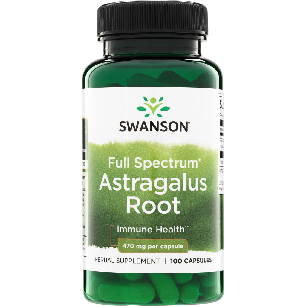 SW504 | Swanson Full Spectrum Astragalus Root, Immune Health, 470 mg per capsule, 100 capsules - Thumbnail