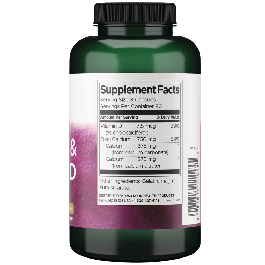 SW1045 | Back label with Supplement Facts - Thumbnail