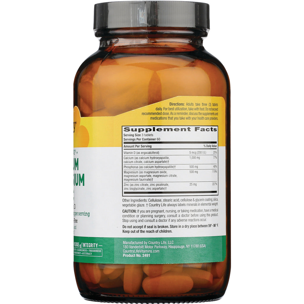 CRL020 | back label of amber supplement bottle showing Supplement Facts, directions, and ingredients - Thumbnail