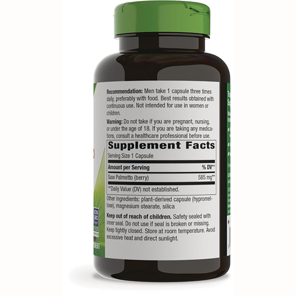 NW493 | back label of brown supplement bottle showing Supplement Facts, Serving Size 1 Capsule, ingredients and warnings - Thumbnail