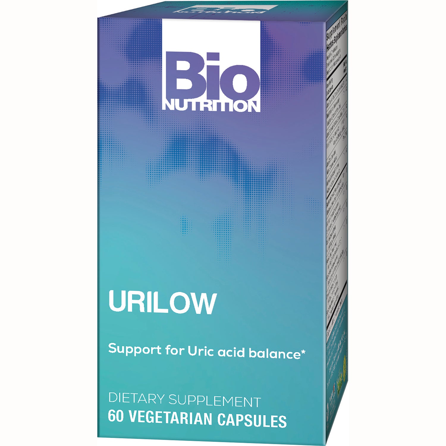 BNN077 | Bio Nutrition URILOW supplement box, 60 vegetarian capsules, support for uric acid balance