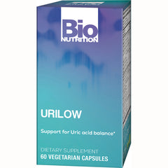 BNN077 | Bio Nutrition URILOW supplement box, 60 vegetarian capsules, support for uric acid balance