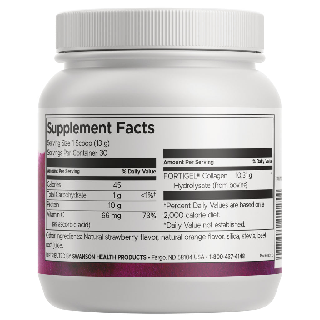 SWU1025 | Back of label with supplements facts and serving information - Thumbnail