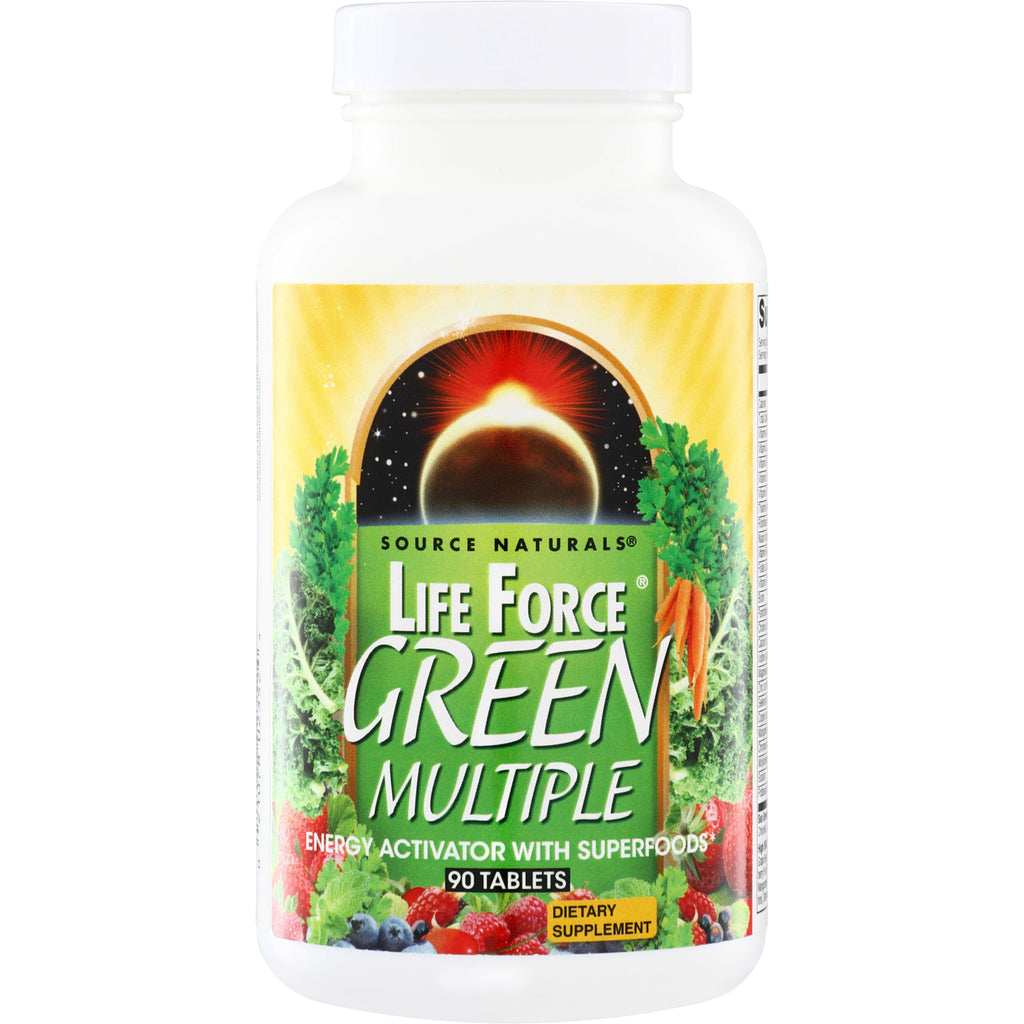 SN385 | Source Naturals Life Force Green Multiple dietary supplement, 90 tablets - Thumbnail