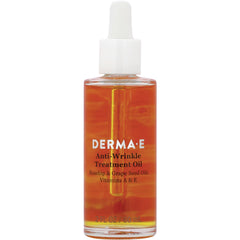 DE059 | DERMA E Anti-Wrinkle Treatment Oil dropper bottle labeled Rosehip & Grape Seed Oils Vitamins A & E
