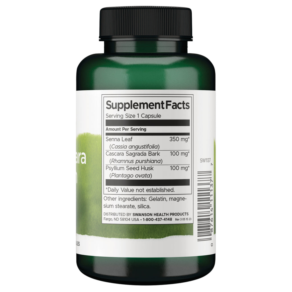 SW1137 | Back label with supplement facts and serving information - Thumbnail