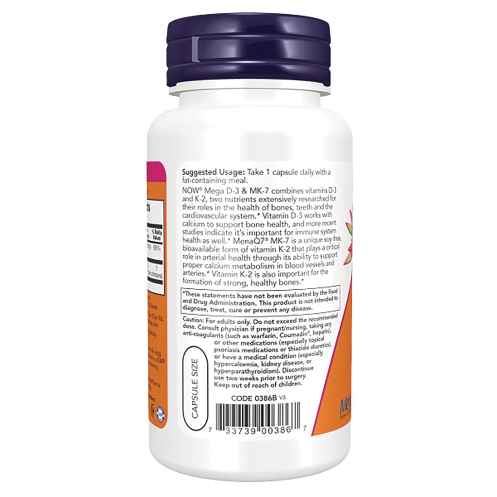 NWF1362 | back label of white supplement bottle showing suggested usage, caution text and barcode - Thumbnail
