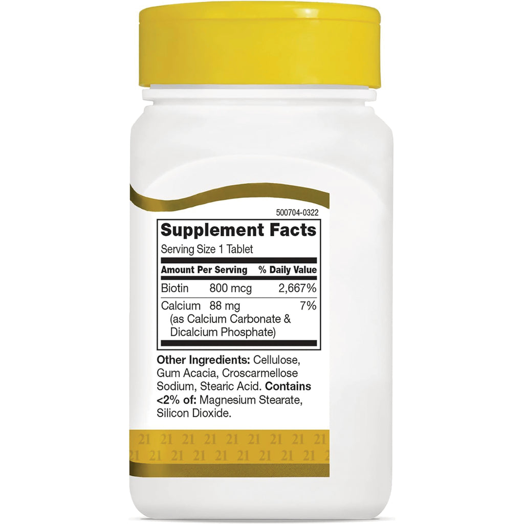 CNT014 | back label showing Supplement Facts and other ingredients on white bottle with yellow cap - Thumbnail