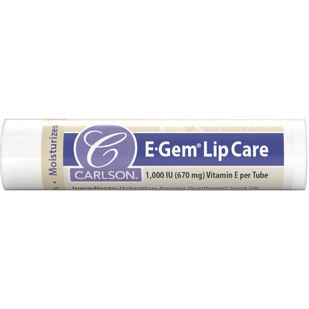 CSN240 | Carlson EGem Lip Care tube labeled 1,000 IU (670 mg) Vitamin E per tube - Thumbnail