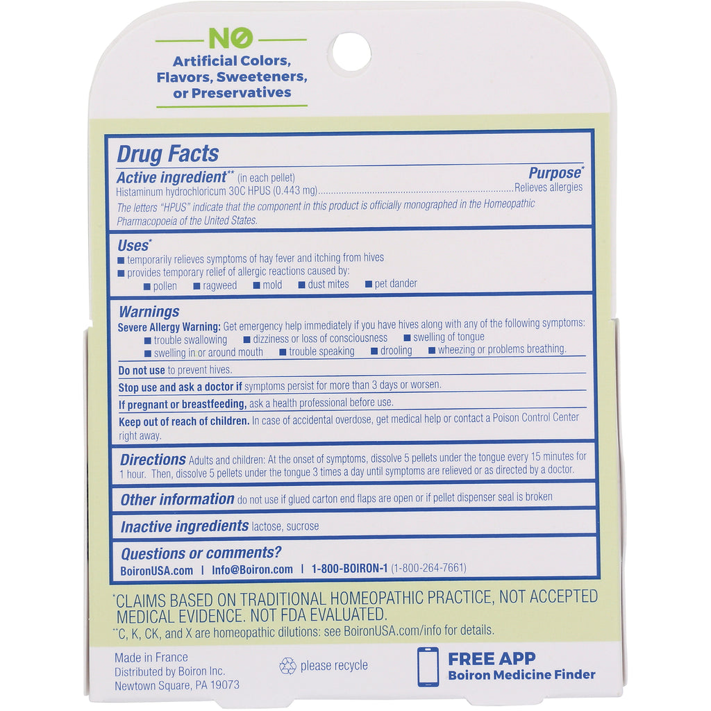 BRN100 | Back of box showing Drug Facts panel with warnings, directions, inactive ingredients and contact information - Thumbnail