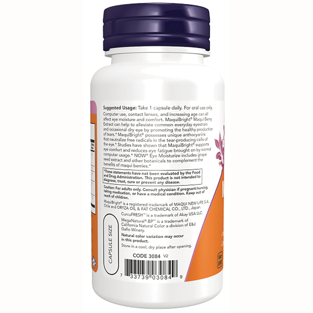 NWF1363 | Back of white supplement bottle showing suggested usage text, barcode, CODE 3084 and capsule size label - Thumbnail