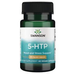 SW1236 | Swanson 5-HTP mood and stress support, 50 mg per capsule, 60 vegan capsules