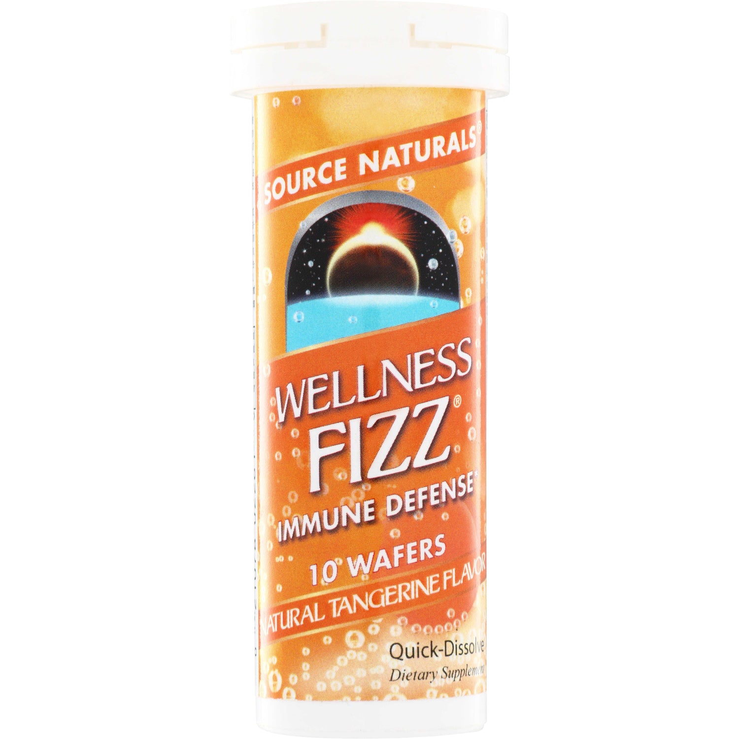 SN273 | Source Naturals Wellness Fizz Immune Defense, 10 wafers, natural tangerine flavor