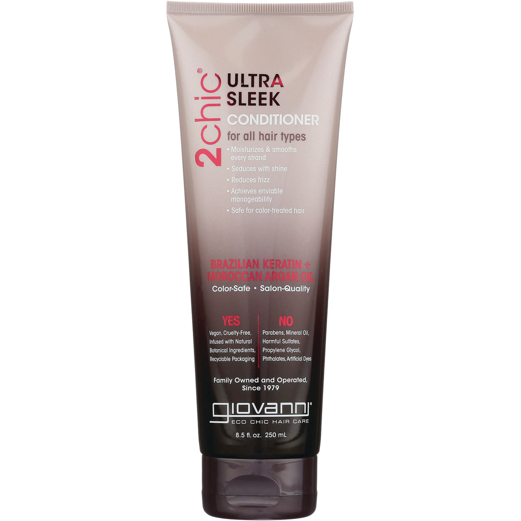 GV054 | Giovanni Ultra Sleek conditioner tube with Brazilian keratin and Moroccan argan oil, 8.5 fl oz - Thumbnail