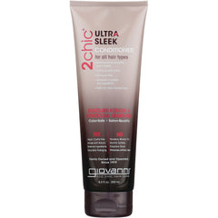 GV054 | Giovanni Ultra Sleek conditioner tube with Brazilian keratin and Moroccan argan oil, 8.5 fl oz
