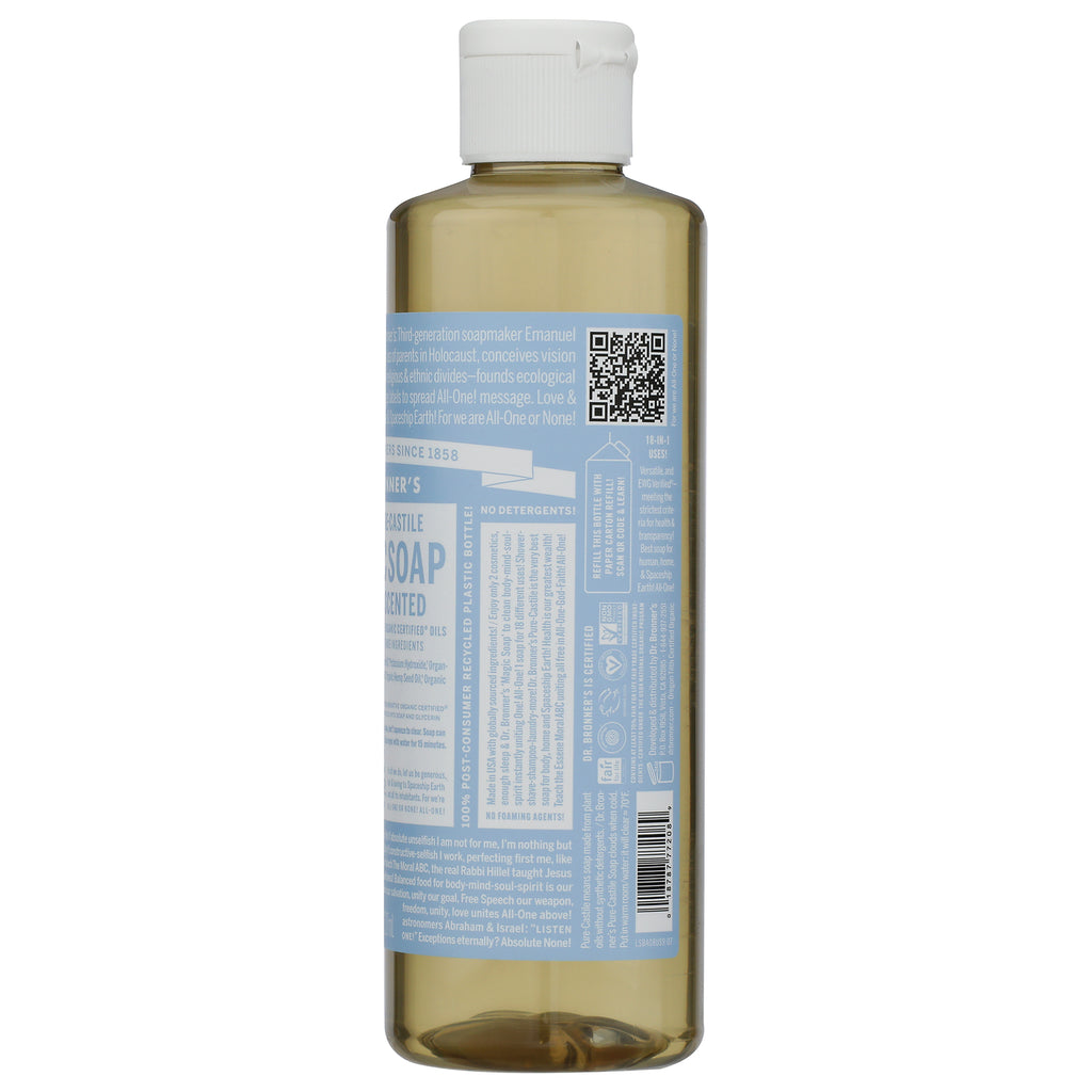 DRB017 | back label of liquid soap bottle showing ingredients, directions, and small text - Thumbnail