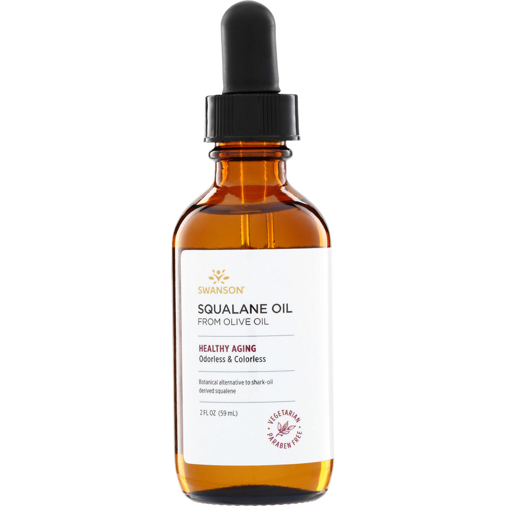 SW1470 | Swanson Squalane Oil from Olive Oil, 2 fl oz dropper bottle; Healthy Aging, Odorless & Colorless - Thumbnail