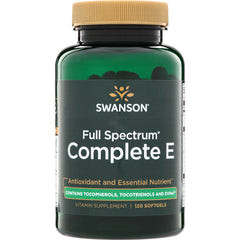 SWU209 | Swanson Full Spectrum Complete E vitamin supplement bottle front label showing "Full Spectrum Complete E" and "120