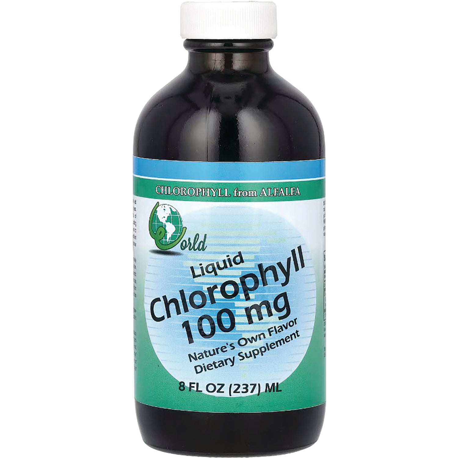 WOG008 | Liquid chlorophyll 100 mg dietary supplement, 8 fl oz bottle