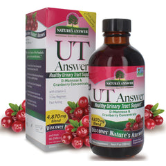 NAT419 | Nature's Answer UT Answer bottle and box with cranberries, D-Mannose & cranberry concentrate supplement