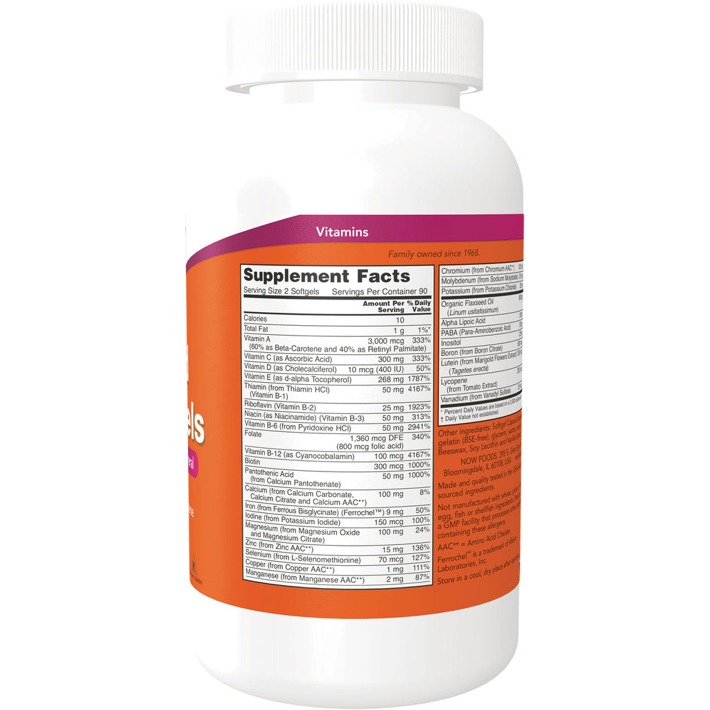 NWF327 | Back of white supplement bottle showing Supplement Facts label and ingredient panel - Thumbnail