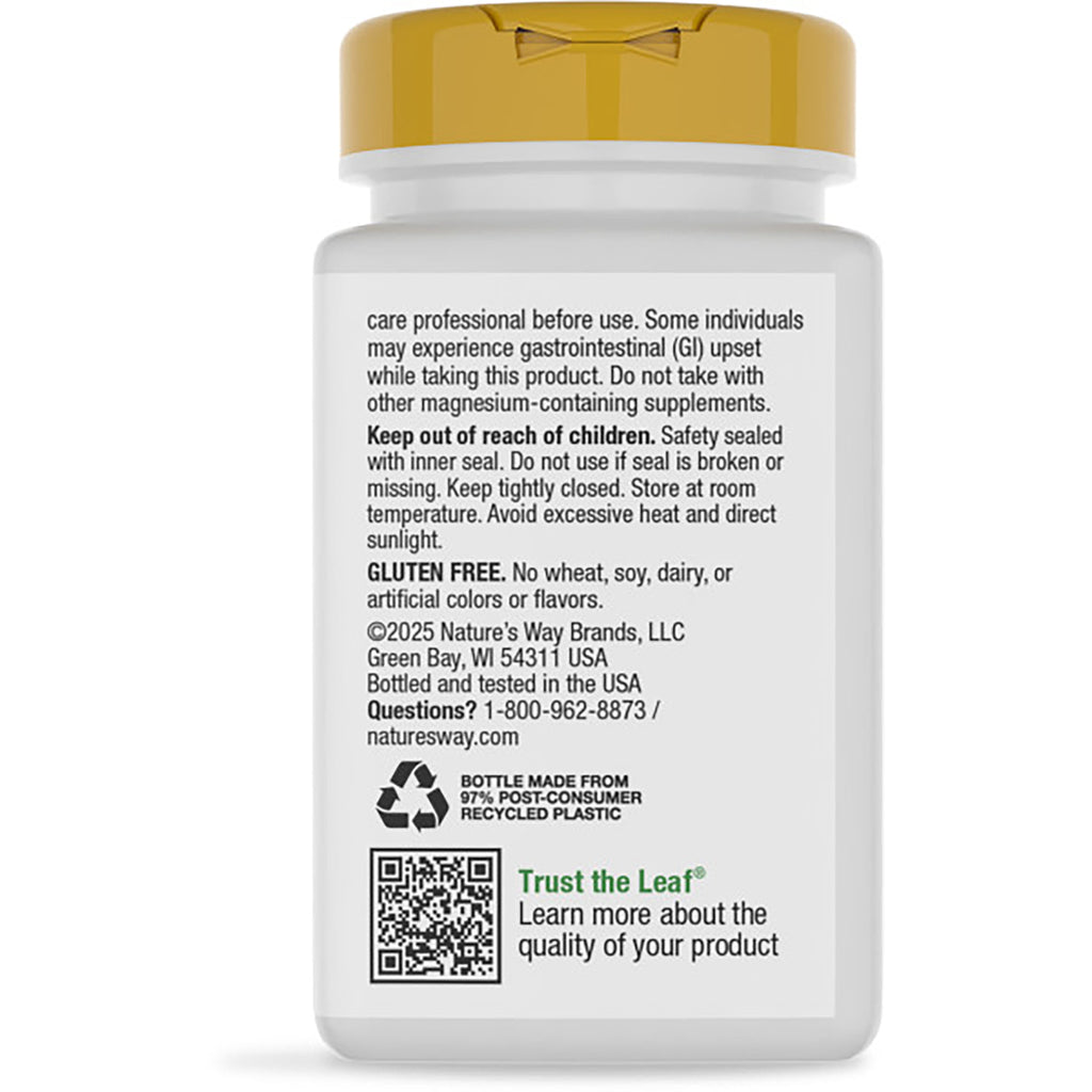 NW372 | Back of supplement bottle label reading Supports Bone Health and Muscle Function with safety text and barcode - Thumbnail