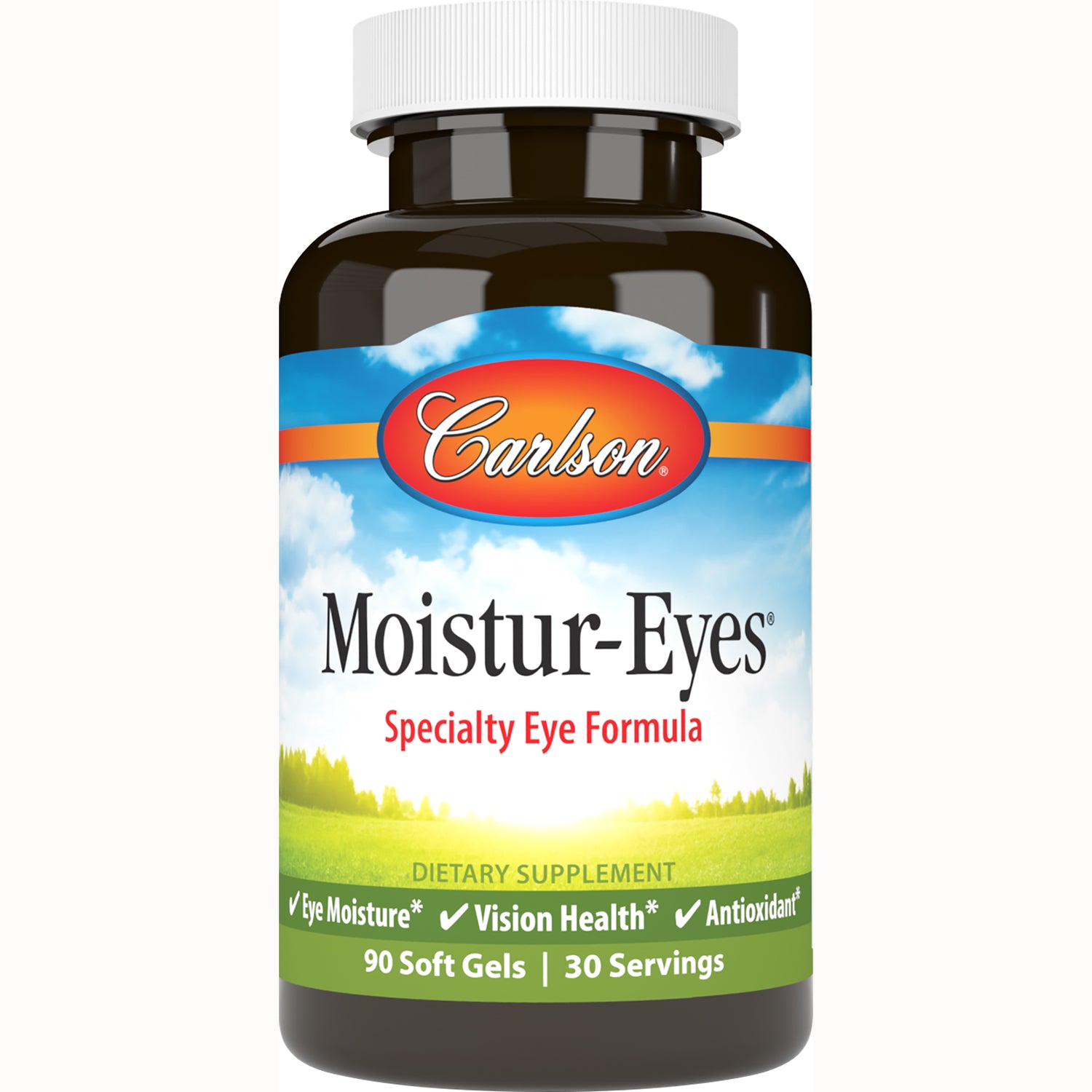 CSN167 | Carlson Moistur-Eyes specialty eye formula bottle, 90 soft gels dietary supplement