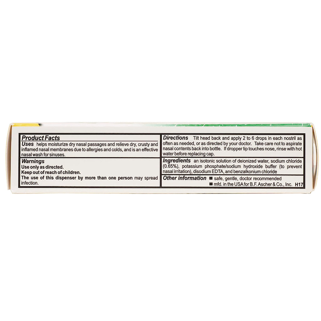 BFA003 | Back of product box showing Product Facts, Directions and Ingredients panel - Thumbnail