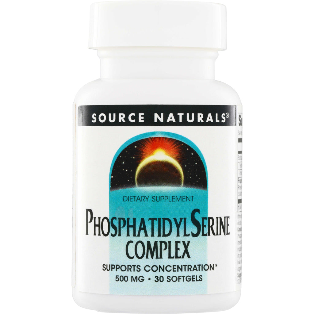 SN261 | Source Naturals PhosphatidylSerine Complex dietary supplement, supports concentration, 500 mg, 30 softgels - Thumbnail