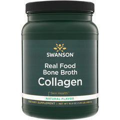 SWU1063 | Swanson Real Food Bone Broth Collagen, Natural Flavor, Skin Health, 16.9 oz