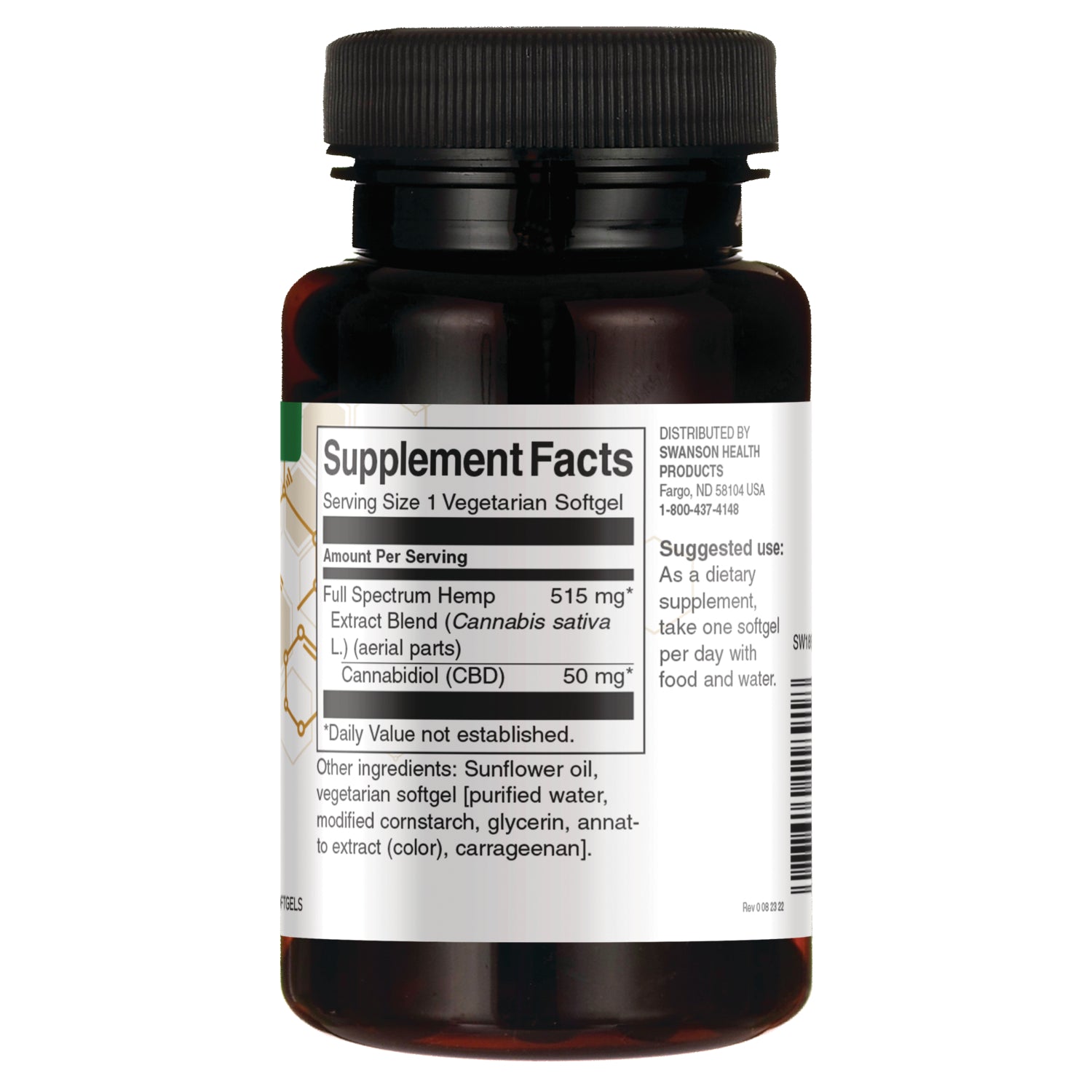 SW1891 | Back label with Supplement Facts