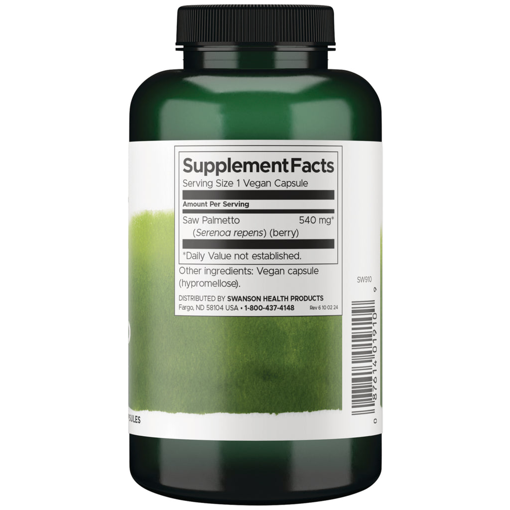 SW910 | Back label with supplement facts and serving information - Thumbnail
