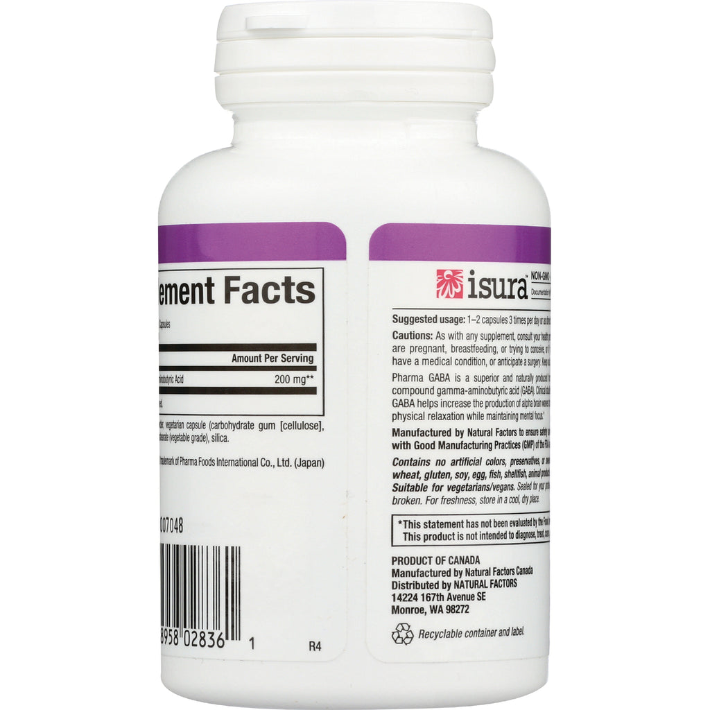 NFC141 | back of white supplement bottle showing Supplement Facts panel, barcode, and product information - Thumbnail