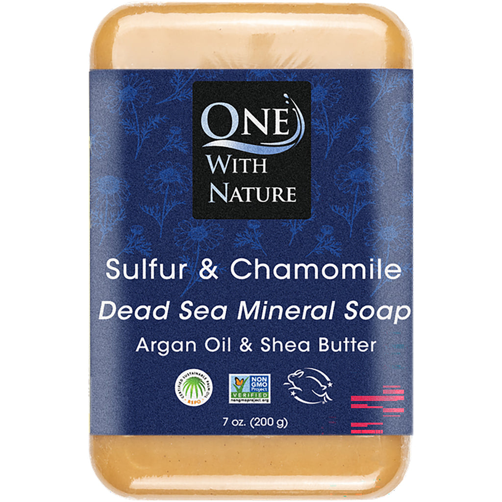 OWN026 | Dead Sea Spa One With Nature Sulfur & Chamomile soap 7 oz (200 g) - Thumbnail