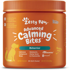 ZPW017 | Zesty Paws Advanced Calming Bites Behavior for dogs, turkey flavor, 90 soft chews