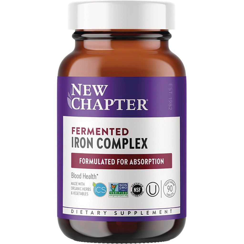 NWC365 | New Chapter Fermented Iron Complex bottle front labeled formulated for absorption dietary supplement - Thumbnail