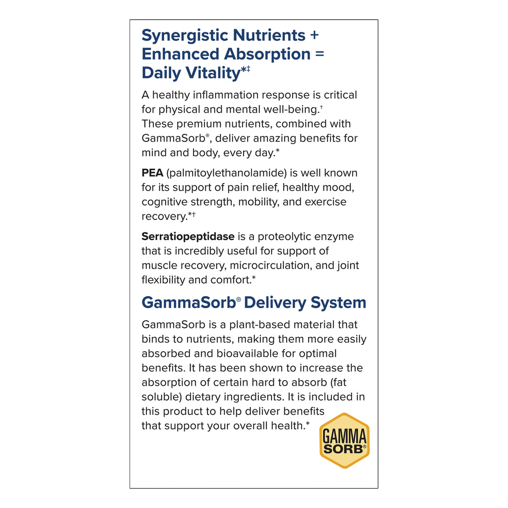 EUR075 | Infographic on synergistic nutrients, enhanced absorption, and GammaSorb delivery system for daily vitality - Thumbnail