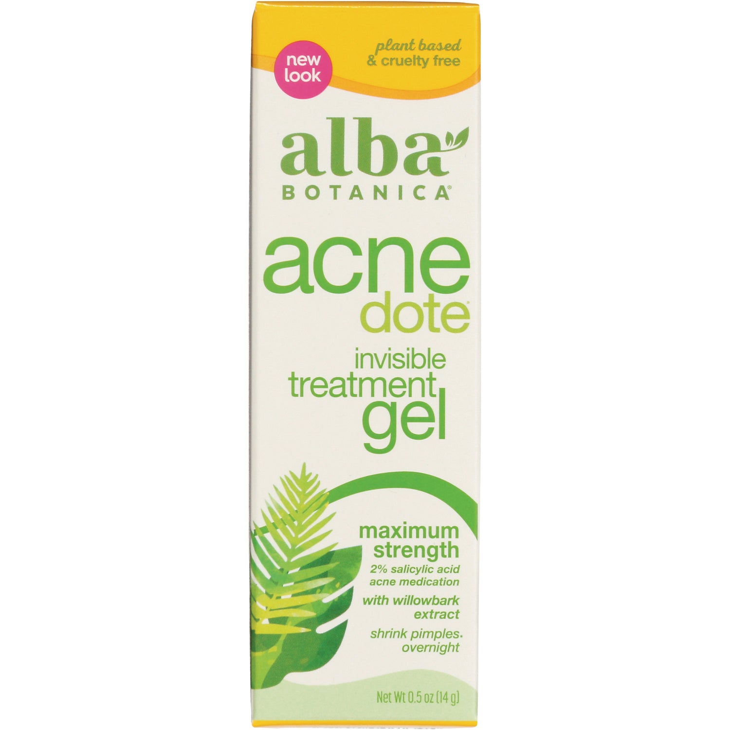 ABA069 | Alba Botanica Acnedote Invisible Treatment Gel, maximum strength 2% salicylic acid