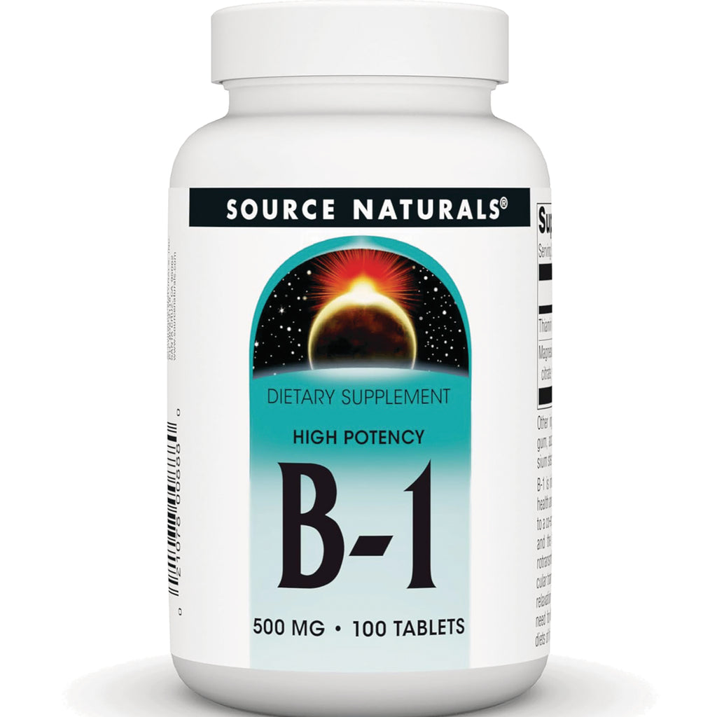 SN668 | Source Naturals B-1 dietary supplement, high potency, 500 mg, 100 tablets - Thumbnail
