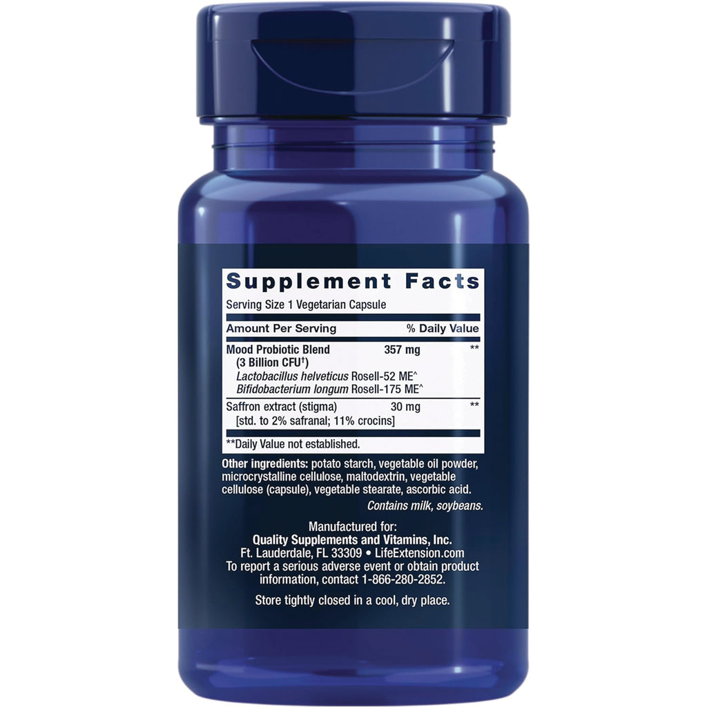 LE484 | blue supplement bottle back showing Supplement Facts label and ingredient list - Thumbnail