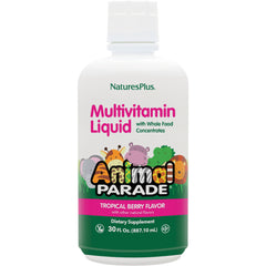 NTP050 | NaturesPlus Animal Parade Multivitamin Liquid bottle, tropical berry flavor, 30 fl oz