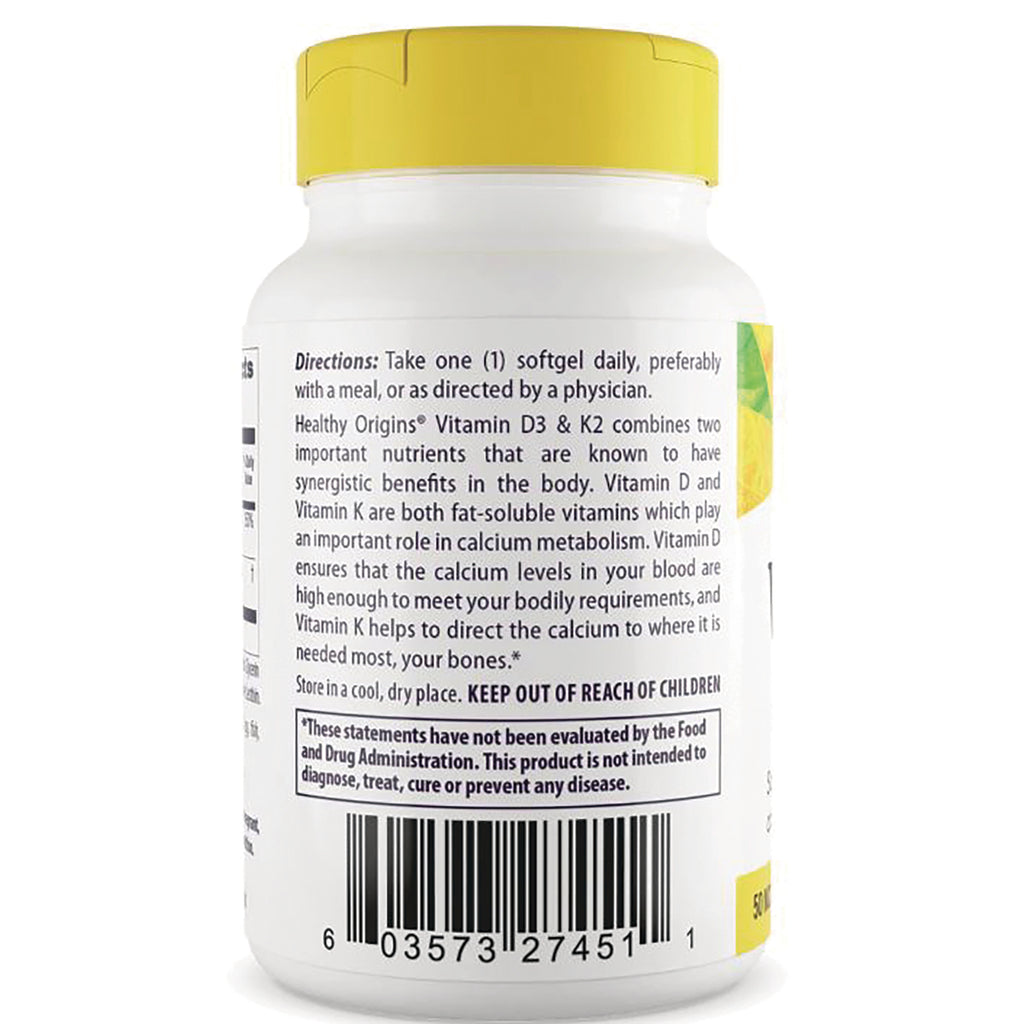 Back label of vitamin bottle showing directions, supplement info, warning text and barcode - Thumbnail