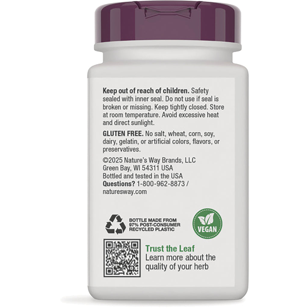 NW688 | Back label of bottle with Keep out of reach of children warning, GLUTEN FREE, company info, vegan logo and QR code - Thumbnail