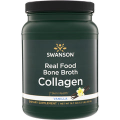 SWU1066 | Swanson Real Food Bone Broth Collagen powder, Vanilla flavor, 18.7 oz jar